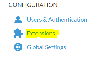 Enable extensions in Rancher